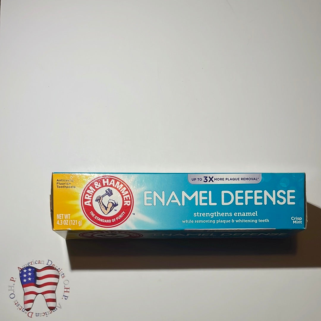 ARM & HAMMER ENAMEL DEFENSE CRISP MINT TOOTHPASTE AMERICAN DENTISTS O.H.P.